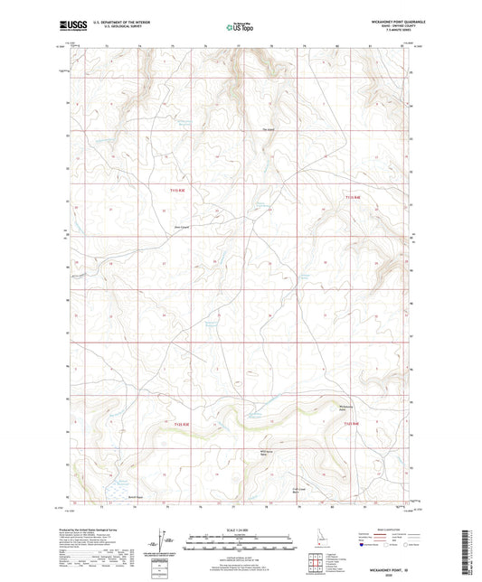 Wickahoney Point Idaho US Topo Map Image