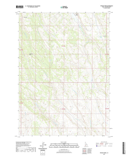 Wickiup Creek Idaho US Topo Map Image