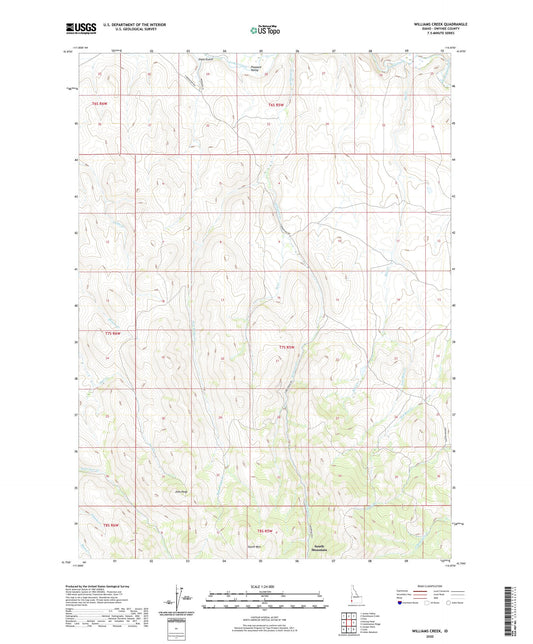 Williams Creek Idaho US Topo Map Image