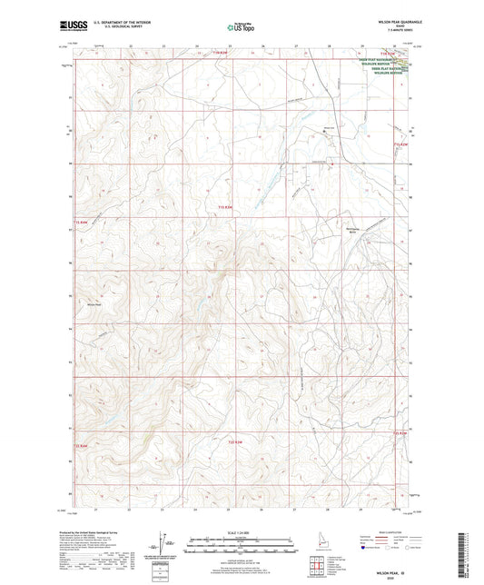 Wilson Peak Idaho US Topo Map Image