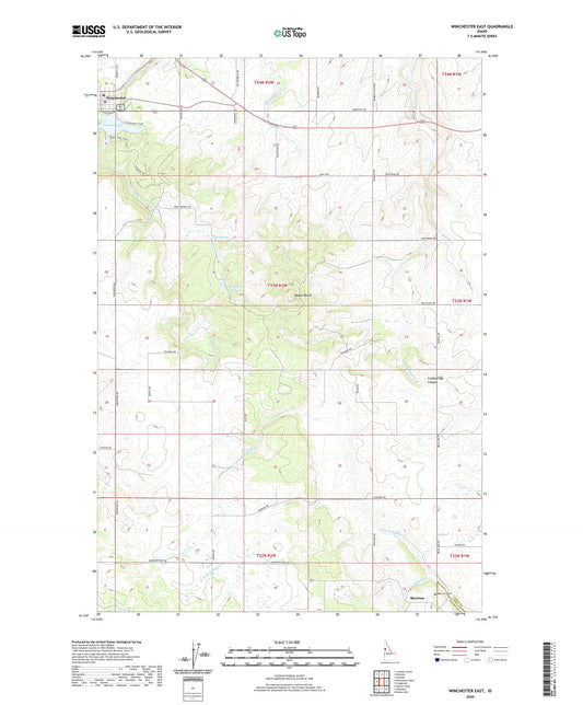 Winchester East Idaho US Topo Map Image