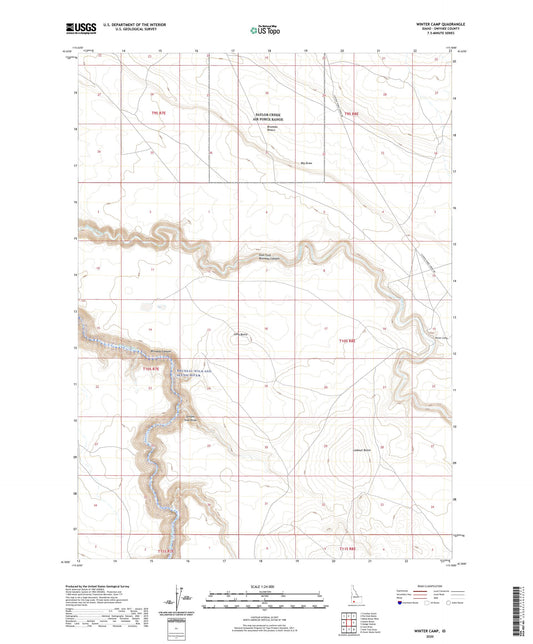 Winter Camp Idaho US Topo Map Image