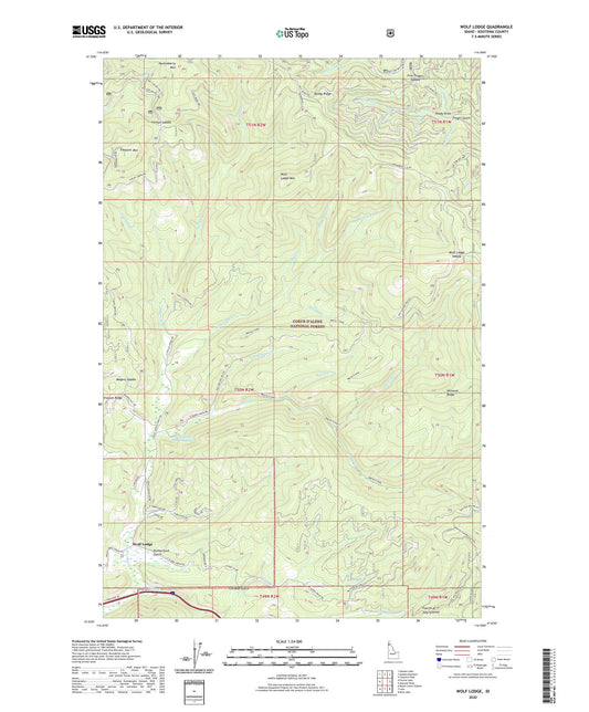 Wolf Lodge Idaho US Topo Map Image