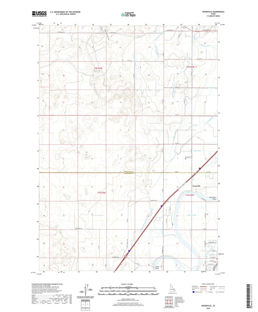 Woodville Idaho US Topo Map Image