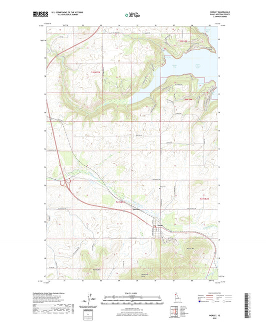 Worley Idaho US Topo Map Image