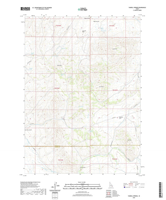 Yandell Springs Idaho US Topo Map Image