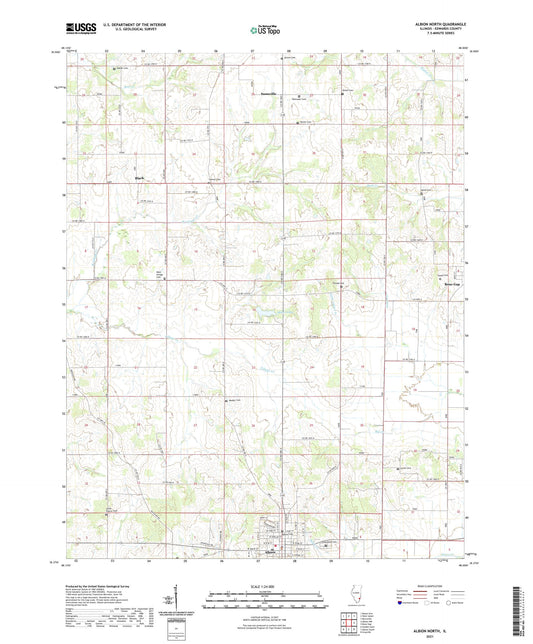Albion North Illinois US Topo Map Image