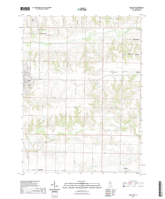 Aledo East Illinois US Topo Map Image