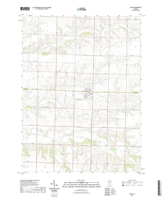 Alexis Illinois US Topo Map Image