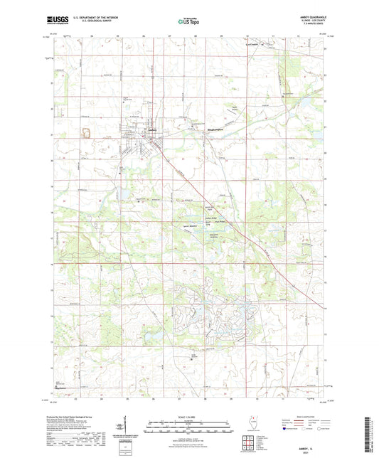 Amboy Illinois US Topo Map Image