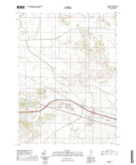 Annawan Illinois US Topo Map Image