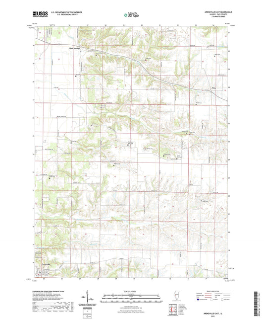 Arenzville East Illinois US Topo Map Image