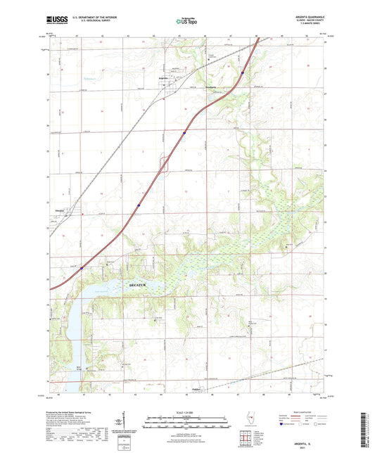 Argenta Illinois US Topo Map Image