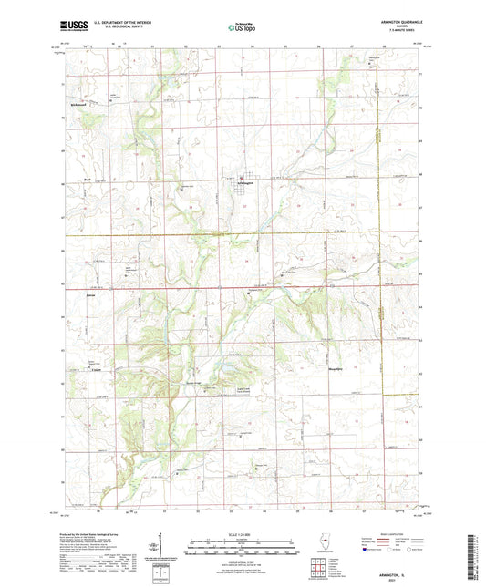 Armington Illinois US Topo Map Image