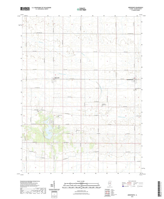 Arrowsmith Illinois US Topo Map Image