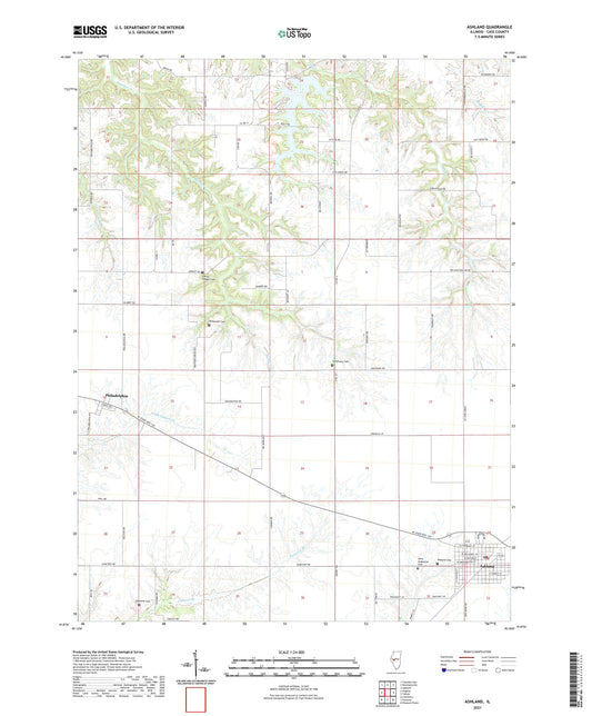Ashland Illinois US Topo Map Image