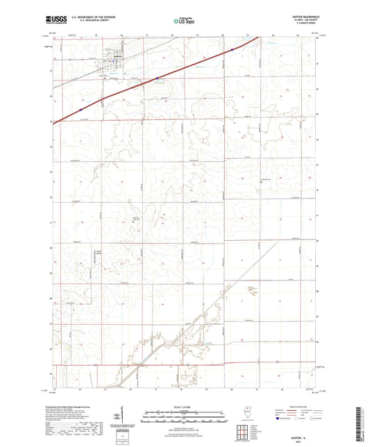 Ashton Illinois US Topo Map Image