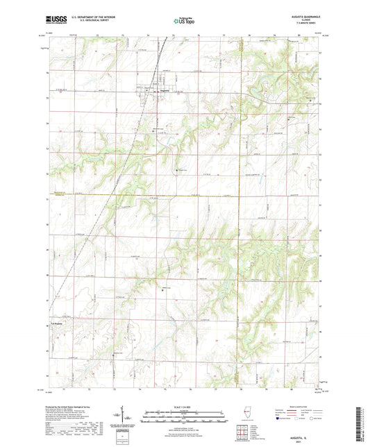 Augusta Illinois US Topo Map Image