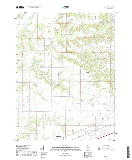 Avena Illinois US Topo Map Image