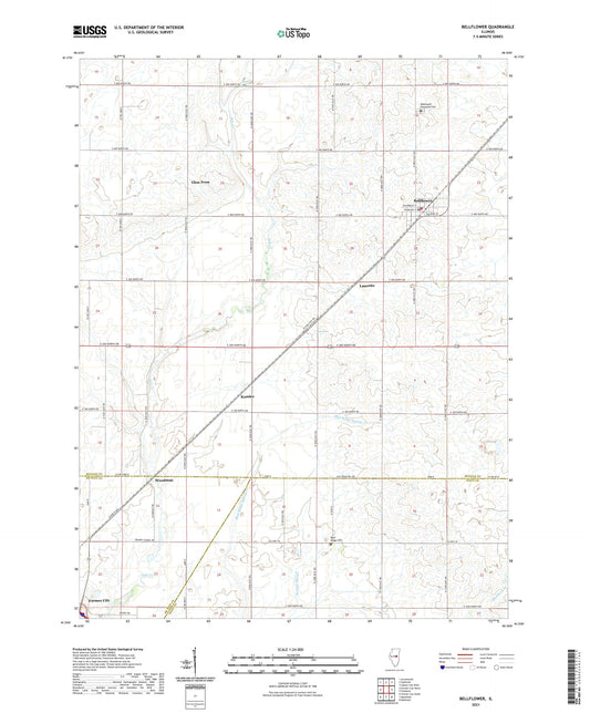 Bellflower Illinois US Topo Map Image