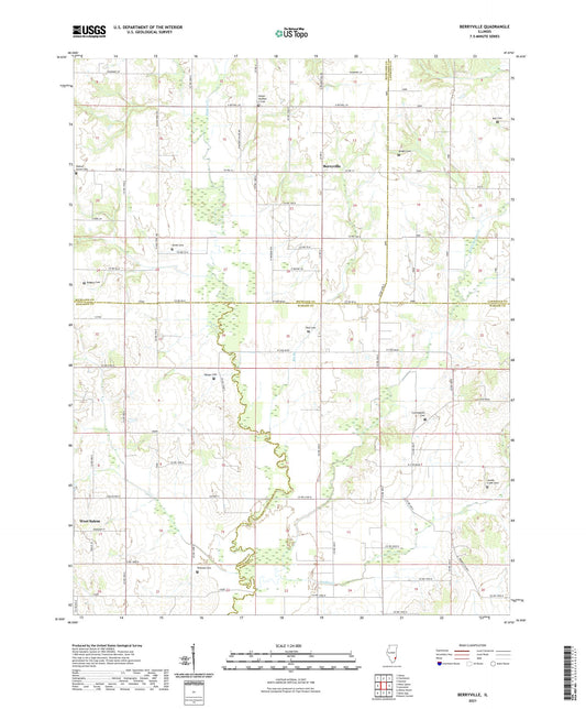 Berryville Illinois US Topo Map Image