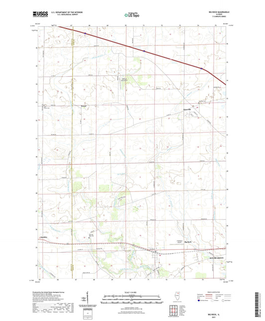 Big Rock Illinois US Topo Map Image