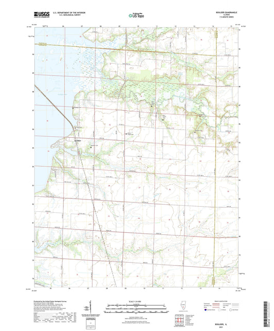 Boulder Illinois US Topo Map Image