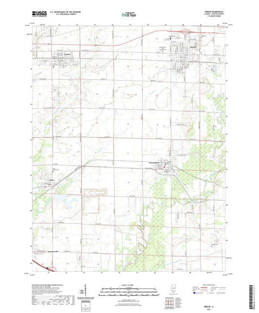 Breese Illinois US Topo Map Image