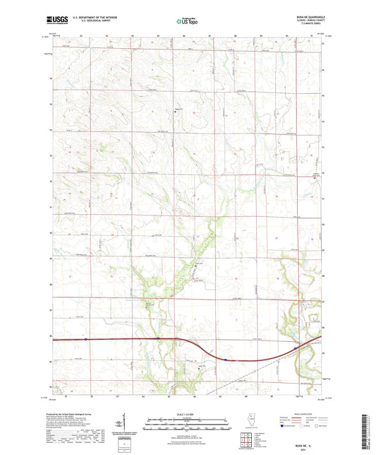 Buda NE Illinois US Topo Map Image