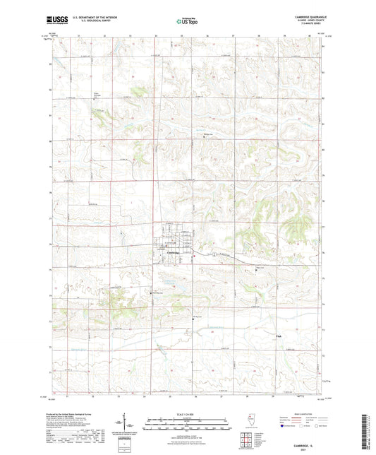 Cambridge Illinois US Topo Map Image