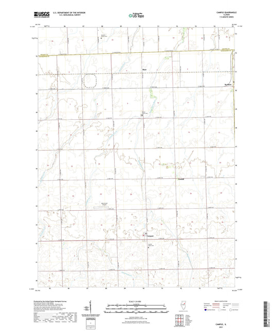 Campus Illinois US Topo Map Image