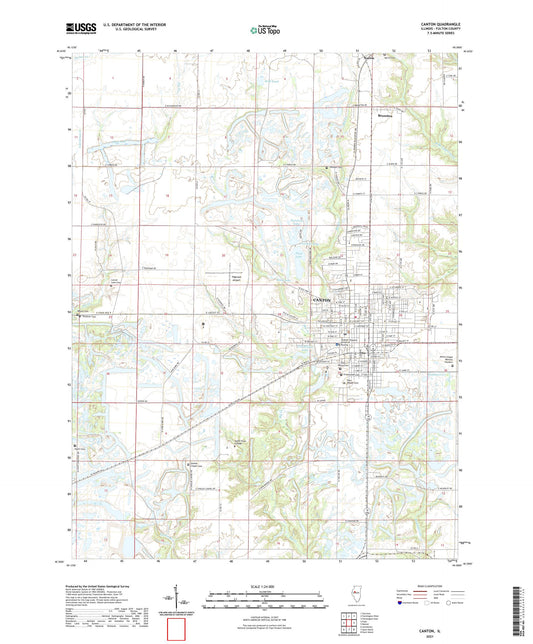 Canton Illinois US Topo Map Image
