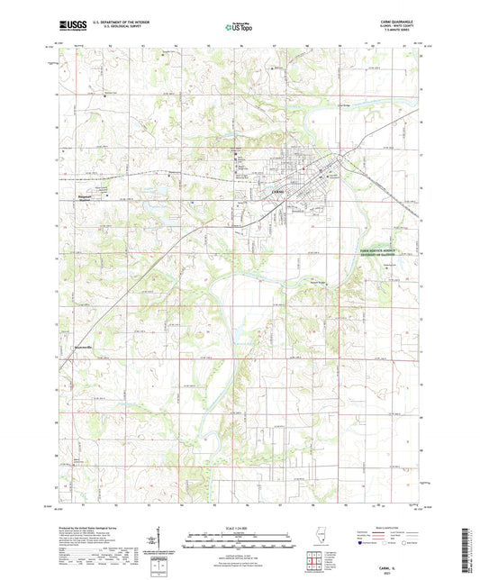 Carmi Illinois US Topo Map Image