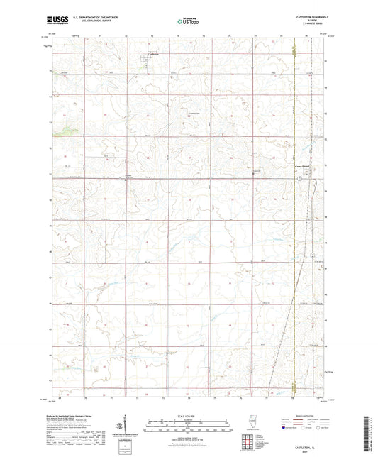 Castleton Illinois US Topo Map Image