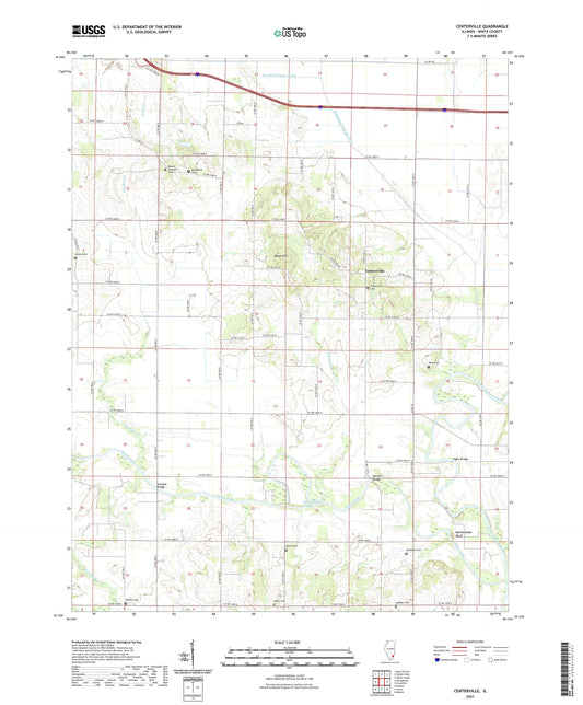Centerville Illinois US Topo Map Image