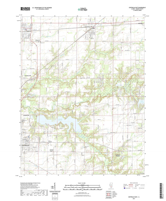 Centralia East Illinois US Topo Map Image