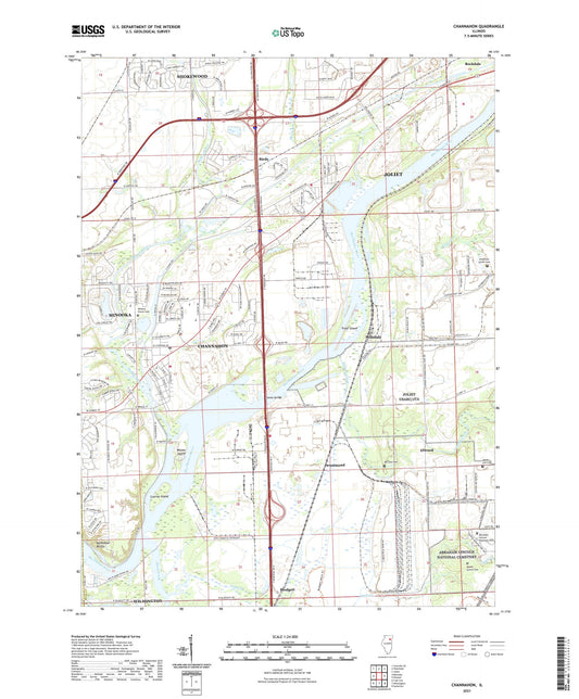 Channahon Illinois US Topo Map Image
