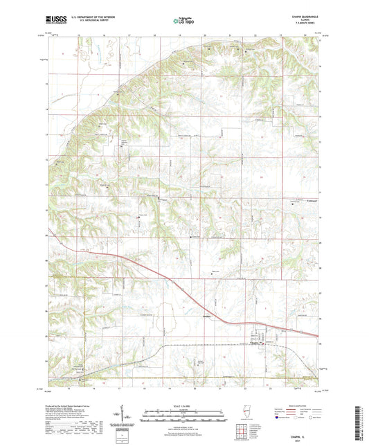 Chapin Illinois US Topo Map Image