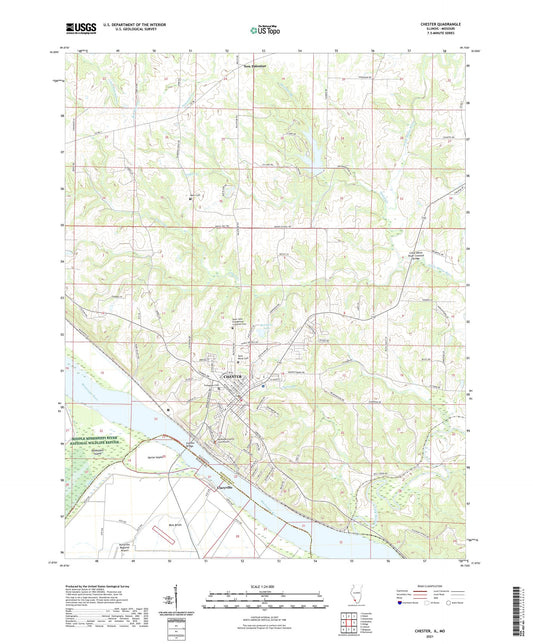 Chester Illinois US Topo Map Image