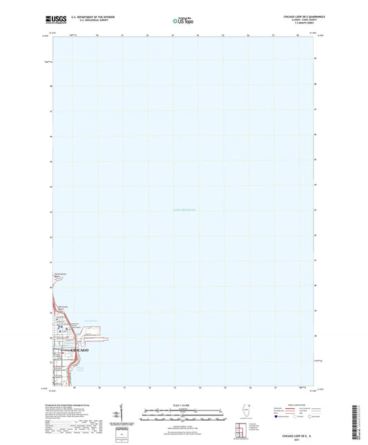 Chicago Loop OE E Illinois US Topo Map Image