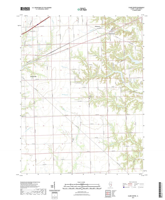 Clark Center Illinois US Topo Map Image