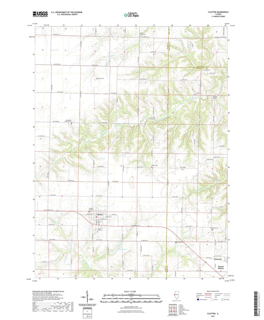 Clayton Illinois US Topo Map Image