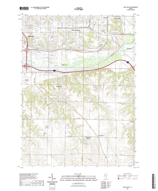 Coal Valley Illinois US Topo Map Image