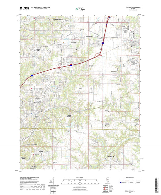Collinsville Illinois US Topo Map Image