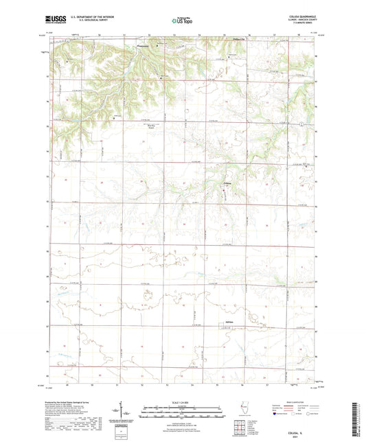 Colusa Illinois US Topo Map Image