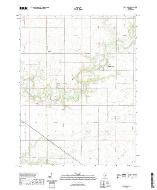 Cooks Mills Illinois US Topo Map Image