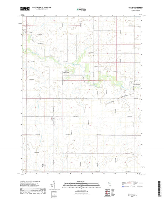 Cooksville Illinois US Topo Map Image