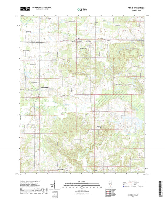 Crab Orchard Illinois US Topo Map Image