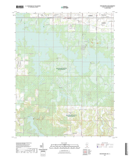 Crab Orchard Lake Illinois US Topo Map Image