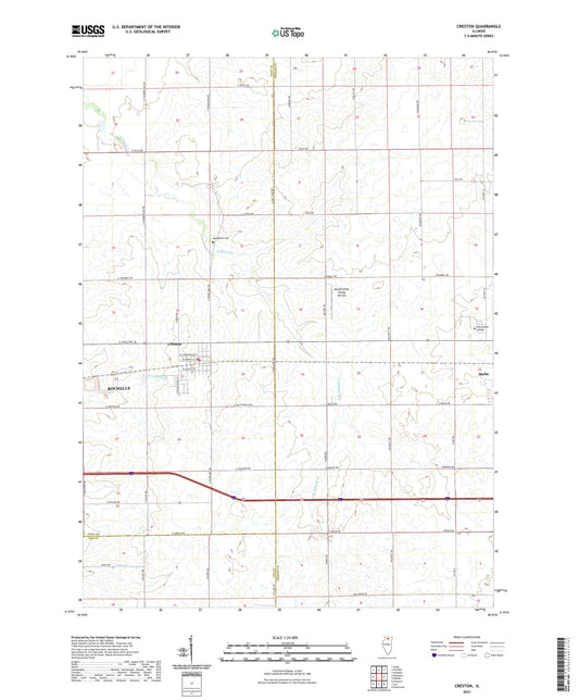 Creston Illinois US Topo Map Image